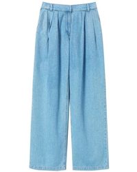 Actitude - Wide Leg Jeans Mit Strass-Details - Lyst