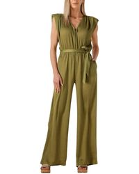 Suncoo - Jumpsuits & Playsuits ,Groen ,Denim Groene Taylor Jumpsuit Voor Vrouwen - Lyst