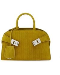 Ferragamo - Elegante Lederschultertasche Mit Gancini-Logo - Lyst
