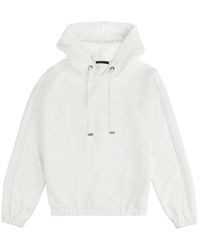 Fay - Hoodies & Sweatvesten ,Wit ,Polyester Jersey Hooded Sweatshirt - Lyst