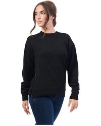 ARMANI EXCHANGE - Schwarzer pullover mit lurex-garn - Lyst