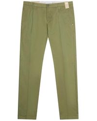 AT.P.CO - Broeken ,Groen ,Katoen Groene Katoenen Chino Broek - Lyst