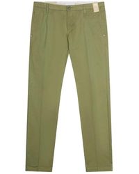AT.P.CO - Broeken ,Groen ,Katoen Groene Katoenen Chino Broek - Lyst
