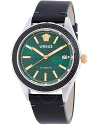 Versace - Grünes Zifferblatt Automatik Analoguhr - Lyst