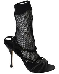 Dolce & Gabbana - High heel sandalen mit gekreuzten riemen - Lyst