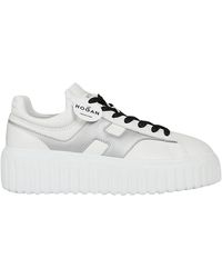 Hogan - Sneakers in pelle bianca h-stripes - Lyst