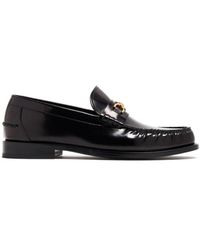 Versace - Schoenen ,Zwart ,Zwarte Platte Schoenen Elegante Stijl - Lyst