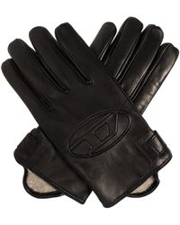 DIESEL - Accessoires ,Zwart ,Leer G-Reies Leren Handschoenen - Lyst