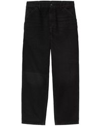 Carhartt - Schwarze Hose Mit Reißverschluss Und Knopf - Lyst