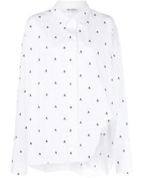 The Attico - Casual Lange Mouw Wit Katoenen Overhemd - Lyst