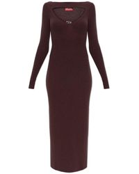 DIESEL - Kleedjes ,Bruin ,Wol Wool Dress-Oloni - Lyst