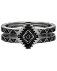 Caï - Silberring Mit 3D-Design - Lyst