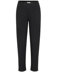 Masai - Broeken ,Zwart ,Zwarte Korte Elastische Taille Broek - Lyst