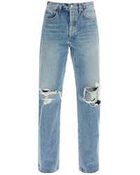 Agolde - Jeans ,Blauw ,Katoen Vintage High Waist Straight Jeans - Lyst