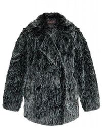 Michael Kors - Jassen ,Zwart ,Polyester Faux Fur Peacoat - Lyst