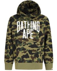 A Bathing Ape - Hoodies & Sweatvesten ,Groen ,Katoen 1St Camo Pullover Hoodie - Lyst