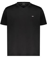 Paul & Shark - Tops ,Zwart ,Katoen T-Shirt Van Katoen Met Logo-Borduursel - Lyst