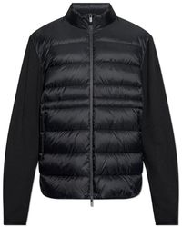 Moncler - Cardigan con inserto in piuma - Lyst