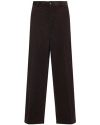 Prada - Wide-Leg Corduroy Trousers With Classic Design - Lyst