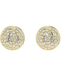 Swarovski - Orecchini a lobo meteora, bianchi, placcato color oro - Lyst