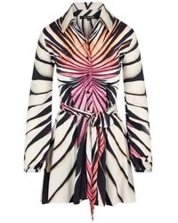 Roberto Cavalli - Ray Of Paradise Print Mini Jurk - Lyst