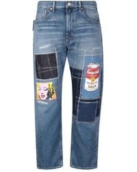 Junya Watanabe - Blauwe Jeans Met Klassiek Ontwerp - Lyst
