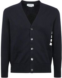 Thom Browne - V-Hals Cardigan Met Grosgrain Details - Lyst
