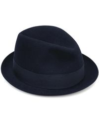 Borsalino - Cappello blu a tesa piccola - Lyst