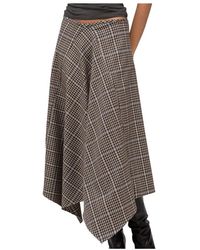 GUAJA. - Keanu Tailored Mid-Waist Midi Rok - Lyst