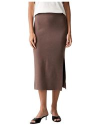 Joseph Ribkoff - Rokken ,Bruin ,Polyester Trui Gebreide Midi Rok - Lyst