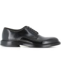 Green George - Schoenen ,Zwart ,Zwarte Geborsteld Leren Derby Schoenen - Lyst