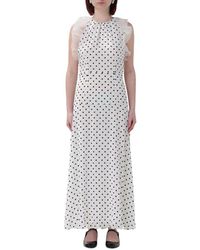 Alessandra Rich - Elegantes Polka Dot Maxikleid - Lyst