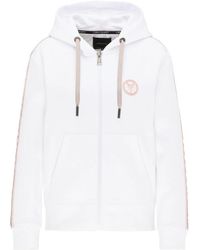 carlo colucci - Hoodies & Sweatvesten ,Wit ,Unieke Zip-Through Sweatshirt Voor Vrouwen - Lyst