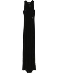 Jean Paul Gaultier - Schwarzes Ärmelloses Kleid Mit Geformten Cups - Lyst