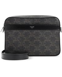 Celine - Kleine Messenger Bag Van Triomphe-Canvas En Kalfsleer - Lyst