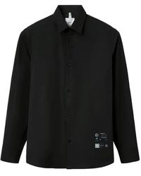OAMC - Camicia nera tessuta mark button-down - Lyst