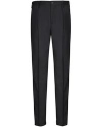 Incotex - Broeken ,Zwart ,Wol Taps Toelopende Broek - Lyst