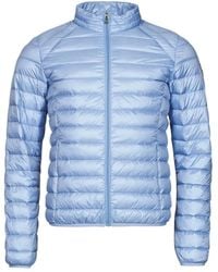 J.O.T.T - Jassen ,Blauw ,Leer Lichtgewicht Getailleerd Donzen Jack - Lyst