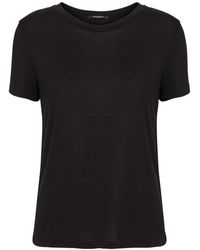 Bruuns Bazaar - Tops ,Zwart ,Zwarte Korte Mouw T-Shirt Top - Lyst