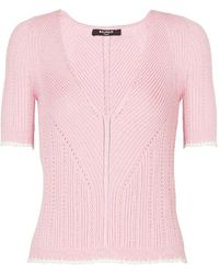 Balmain - V-Neck Knitwear - Lyst