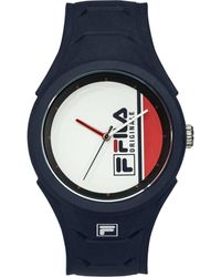 Fila - Silikonuhr style blau/weiß - Lyst