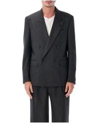 Lardini - Jassen ,Grijs ,Wol Feeling Blazer Doppio Petto - Lyst