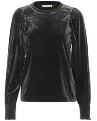 Inwear - Tops ,Zwart ,Zwarte Blouse Met Gesmokte Manchetten - Lyst