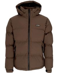 Iuter - Jassen ,Bruin ,Polyester Bruine Puff Donsjas Hoge Hals - Lyst