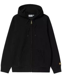 Carhartt - Hoodies & Sweatvesten ,Zwart ,Katoen Zip-Through Sweatshirt - Lyst