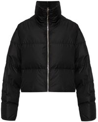 Rick Owens - Jassen ,Zwart ,Leer Cropped Cyclopic Jacket - Lyst