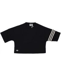 adidas - Schwarz/weiß w tee streetwear shirt - Lyst