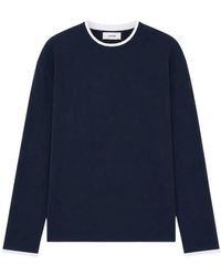 Lardini - Tops ,Blauw ,Long Sleeve Jersey T-Shirt - Lyst