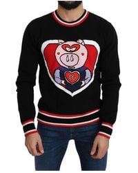 Dolce & Gabbana - Schwarzer Kaschmir-Pig of the Year Pullover-Pullover - Lyst