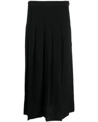 Polo Ralph Lauren - Falda plisada negra de talle alto - Lyst